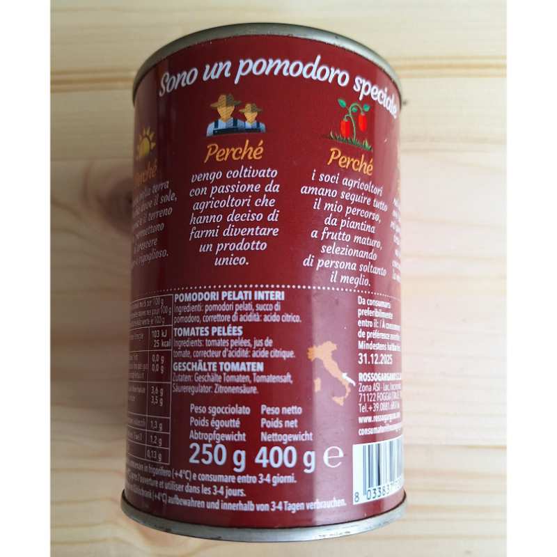 ROSSO GARGANO PELATI DI PUGLIA 400g